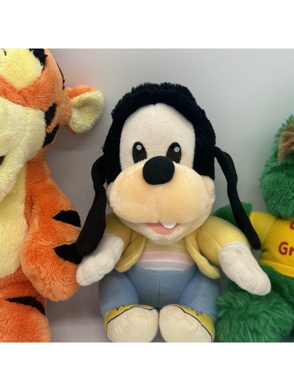 Vintage Plush Toy Lot - Tigger, Goofy, and Oscar the Grouch - 3 Piece Set